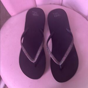 Shimmery  Black Sandals Sleek and Versatile